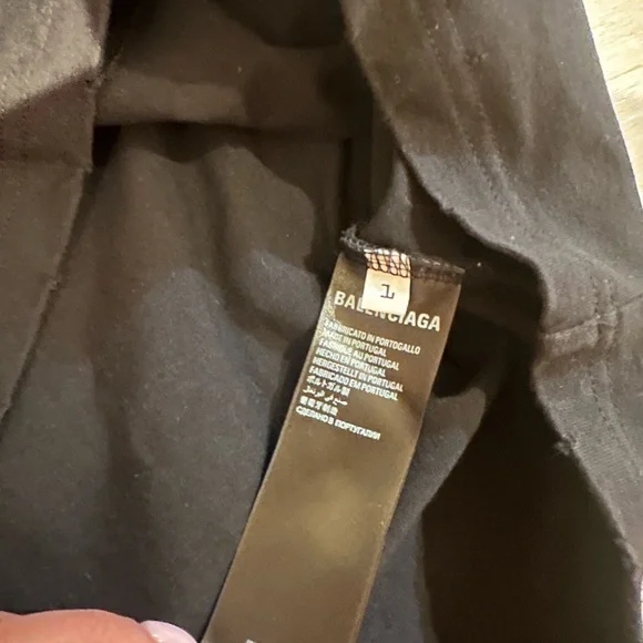 Balenciaga Black Graphic Men's Shirt